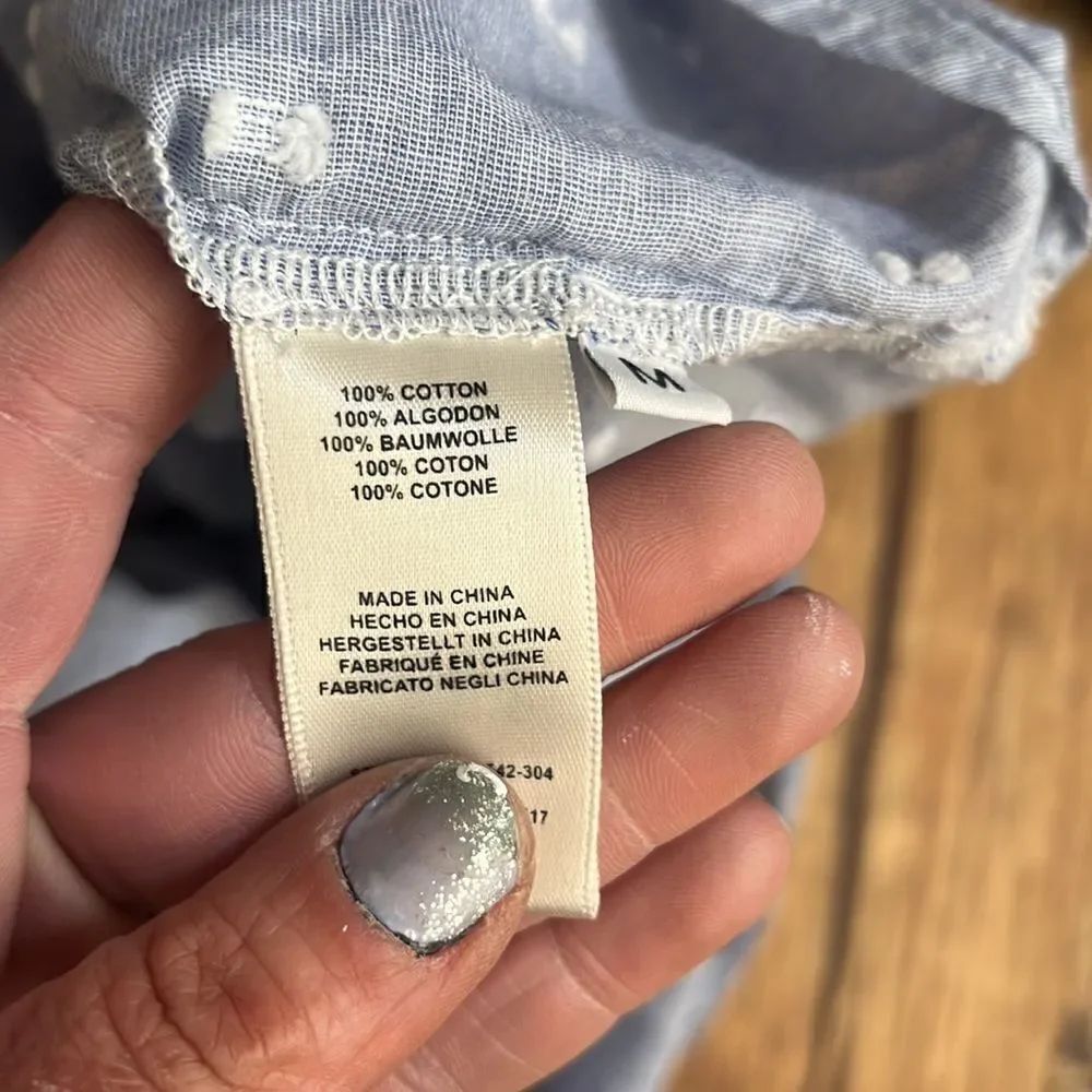 Medium Blue Cloth & Stone Short Sleeve Button Down Top - Picture 5 of 5